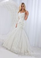 2013 New A-Line Sexy One-shoulder Beaded Applique White Wedding Dress