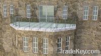 Top Mount Balustrade, Made of 304 Stainless Steel and Laminated Glass