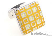 rhodium-plated cufflinks