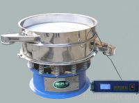 Ultrasonic vibrating screen for superfine particles