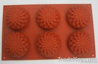 Flower shape silicone cake mold