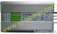 Waterproof power supply 200W 12v