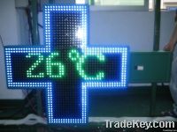 Outdoor green P16 double sides led pharmacy sign screen advertisement