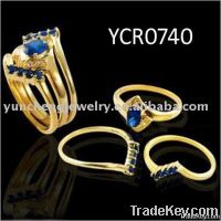 YCR0740 Fashion  gold plated ring set