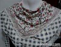 embroidered 100 % cotton scarves