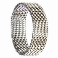 Stainless Steel Mesh Ring with Satin Finish and 8.3mm Width and Lifeti