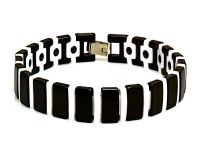 Ceramic Bracelet with Fashion Design, Magnetic Ion, Comes in Black and