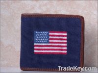 Needlepoint leather Wallets