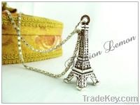 fashion antique silver fashion necklace And phil Eiffel Tower