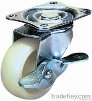 Light duty swivel/ side brake nylon caster