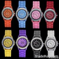 Classic Gel Silicone Crystal Men Lady Jelly Watch Gift Stylish Fashion