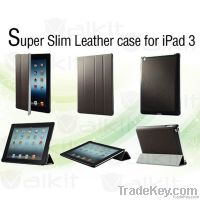 Super slim leather case for ipad2/3