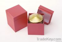 Red two piece cardboard candle box