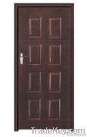 wooden edge steel door