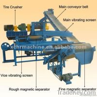 Waste tire recycling machine