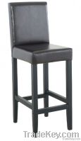 Leather and Wood Bar Stool