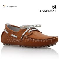 Latest soft leather loafers men with lace  