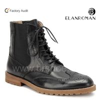 high-end genuine leather boot men  