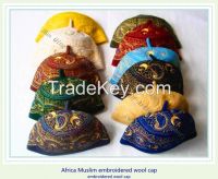 Africa Muslim  embroidered wool cap