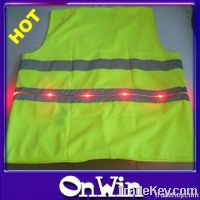 White Optical Fiber Led Reflective Safety Vest