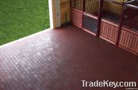 Red Bone Shape Rubber Flooring Tile