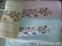 Plain Dyed Embroidred Cotton Towel