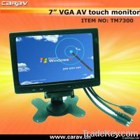 7 inch touch screen monitor VGA AV input price cheap, 800x480 resolutio