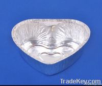 heart aluminum foil container