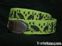Mans Needlepoint Belt