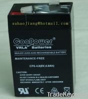 6V4.0AH  SEALED  LEAD ACID BATTERY