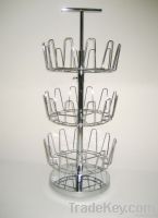 rotary shoe racks chrome plated powder coating