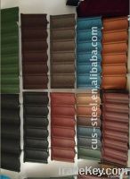 Colorful stone-coated metal roofing tiles