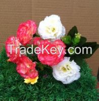 Hot sell display flower Carnation real touch non-polluting silk flower Artificial Flower carnationflower Simulation Wedding or Home Decorative Flower