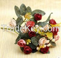 european style rose silk rose flower home room decoration good quality cheap price hot sell 