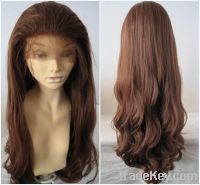 Natural wave human hair lace wig