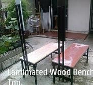 Lajin Bench With Laminated Wood Top