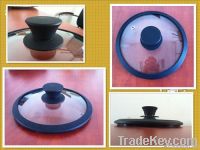 C type glass lid with silicone rim