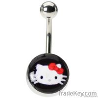 Hello kitty cute and sexy belly button rings