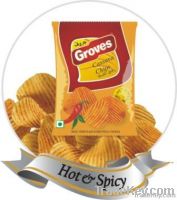 Crinkled Cassava Chips - Hot & Spicy