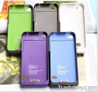 1900mah external backup battery case for iphone4/4s