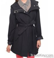 belted hooded coat