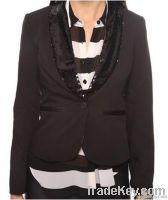 sequin collar blazer