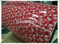 flower wood finish color coated steel ppgi printech camouflag grain ppgi /ppgl