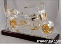 Crystal Motorbike Model Home Decor Piece