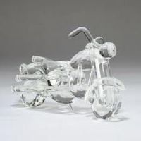 Crystal Motorbike Model Home Decor Piece