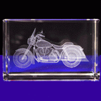 Crystal Motorbike Model Home Decor Piece