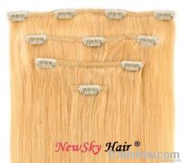 clip in hair extension with india remy hair