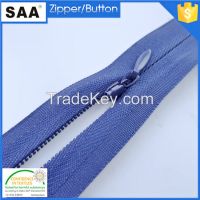 3# blue color invisible nylon  zipper for dress 