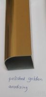 golden polished anodized aluminium profile