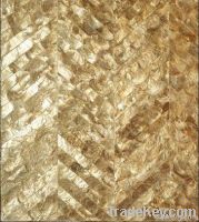 Capiz shell mosaic shinny gloden color natural mosaic